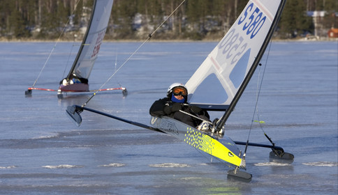 Ice Boats in Stockholm Archipelago - March 2005.
