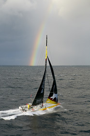 2014 BARCELONA WORLD RACE. Bernard Stamm (SUI) & Jean Le Cam (FRA) on CHEMINEES POUJOULAT