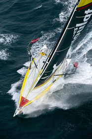 2014 BARCELONA WORLD RACE. Bernard Stamm (SUI) & Jean Le Cam (FRA) on CHEMINEES POUJOULAT