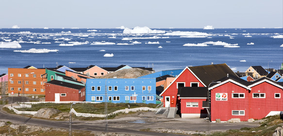 Schooner LA LOUISE sailing on west coast of Greenland.