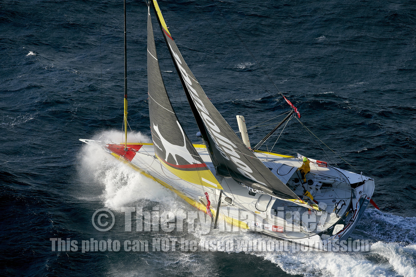 2014 BARCELONA WORLD RACE. Bernard Stamm (SUI) & Jean Le Cam (FRA) on CHEMINEES POUJOULAT