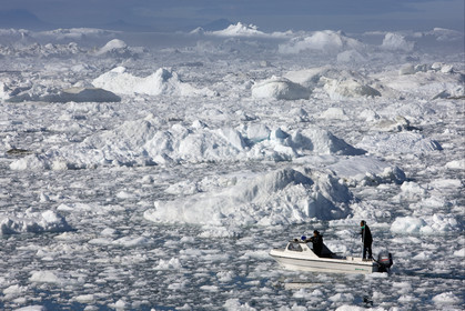 Schooner LA LOUISE sailing on west coast of Greenland.