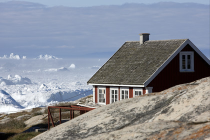Schooner LA LOUISE sailing on west coast of Greenland.