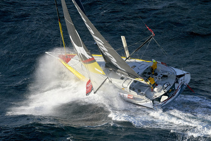 2014 BARCELONA WORLD RACE. Bernard Stamm (SUI) & Jean Le Cam (FRA) on CHEMINEES POUJOULAT