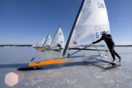 Ice Boats in Stockholm Archipelago - March 2005.