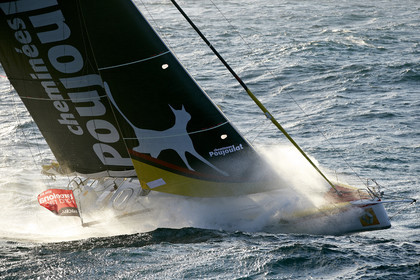 2014 BARCELONA WORLD RACE. Bernard Stamm (SUI) & Jean Le Cam (FRA) on CHEMINEES POUJOULAT