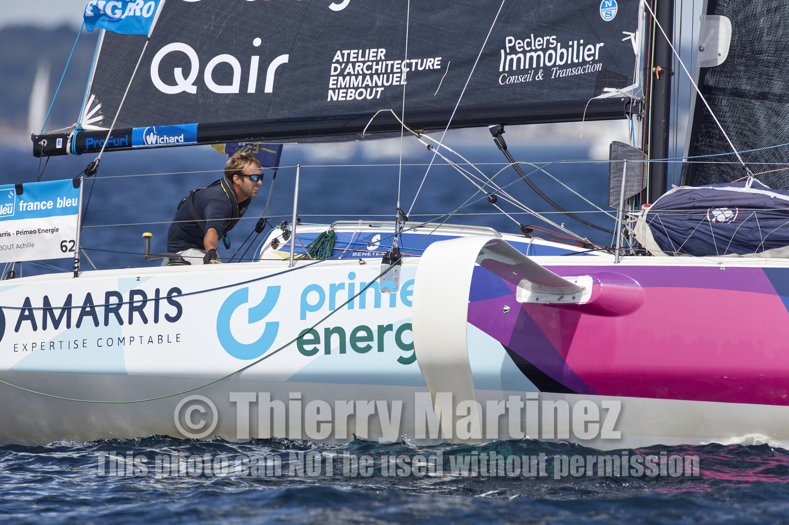 22_33143   © Thierry Martinez.PORT LA FORET, FRANCE. 28 Aout  2022.53éme édition de la Solitaire du Figaro.Départ de la 2éme étape , Port La Forêt   Royan (635NM).