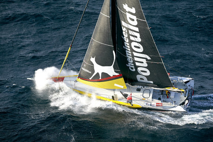 2014 BARCELONA WORLD RACE. Bernard Stamm (SUI) & Jean Le Cam (FRA) on CHEMINEES POUJOULAT