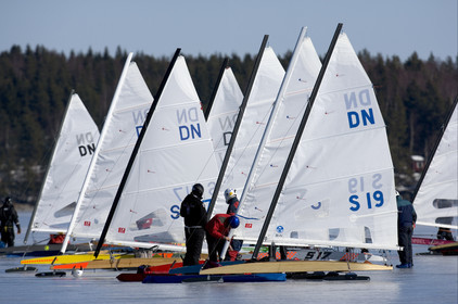 Ice Boats in Stockholm Archipelago - March 2005.