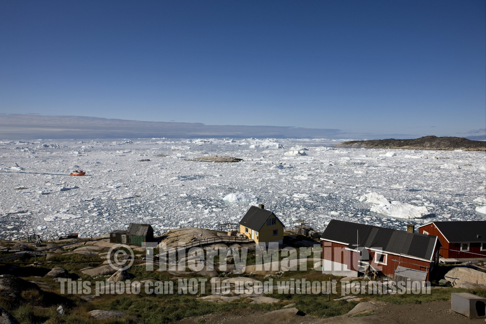 Schooner LA LOUISE sailing on west coast of Greenland.