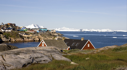Schooner LA LOUISE sailing on west coast of Greenland.