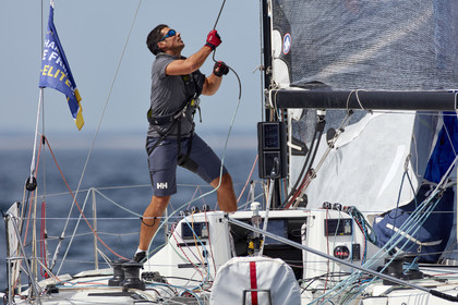22_33229   © Thierry Martinez.PORT LA FORET, FRANCE. 28 Aout  2022.53éme édition de la Solitaire du Figaro.Départ de la 2éme étape , Port La Forêt   Royan (635NM).