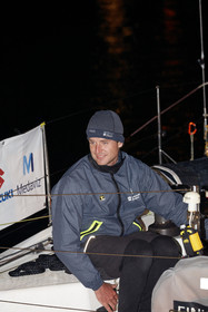 22_35104   © Thierry Martinez.ST NAZAIRE, FRANCE.07 Sept 2022.53éme édition de la Solitaire du Figaro.Arrivée de la 3éme étape , Royan    St Nazaire.Tom Laperche (Région Bretagne-CMB Performance) vainqueur de l’étape et de l’édition de la Solitaire du Figaro 2022.