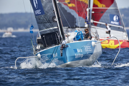 22_33129   © Thierry Martinez.PORT LA FORET, FRANCE. 28 Aout  2022.53éme édition de la Solitaire du Figaro.Départ de la 2éme étape , Port La Forêt   Royan (635NM).