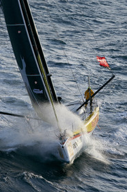 2014 BARCELONA WORLD RACE. Bernard Stamm (SUI) & Jean Le Cam (FRA) on CHEMINEES POUJOULAT