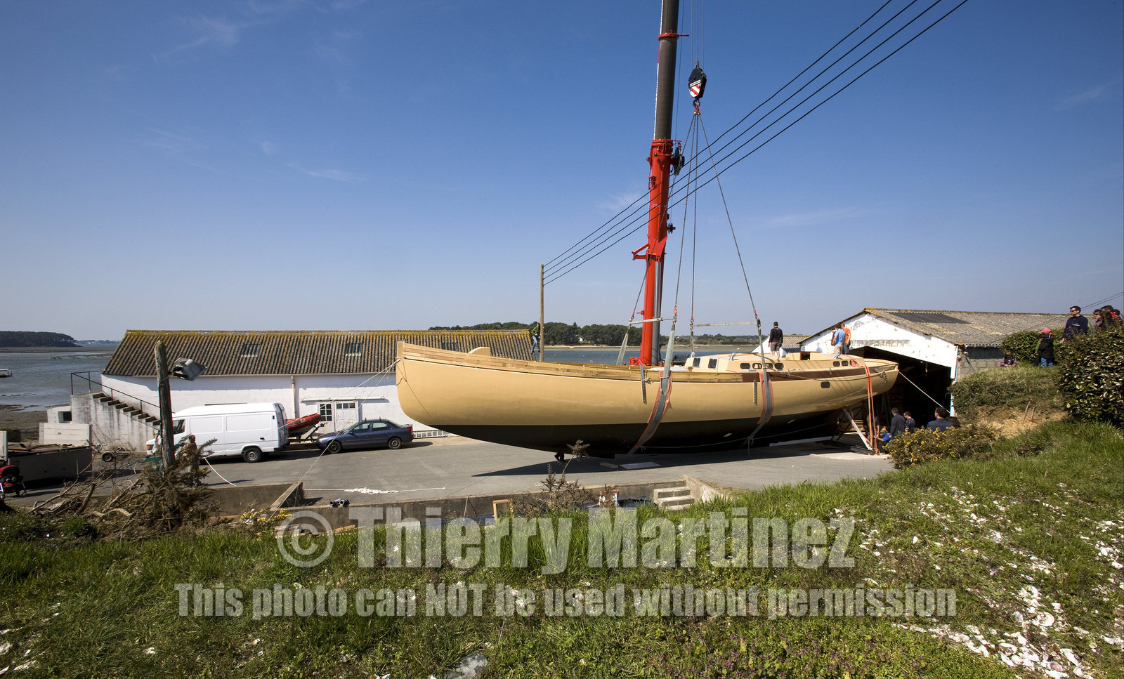 Launch of Thierry Dubois (FRA) new schooner LA LOUISE