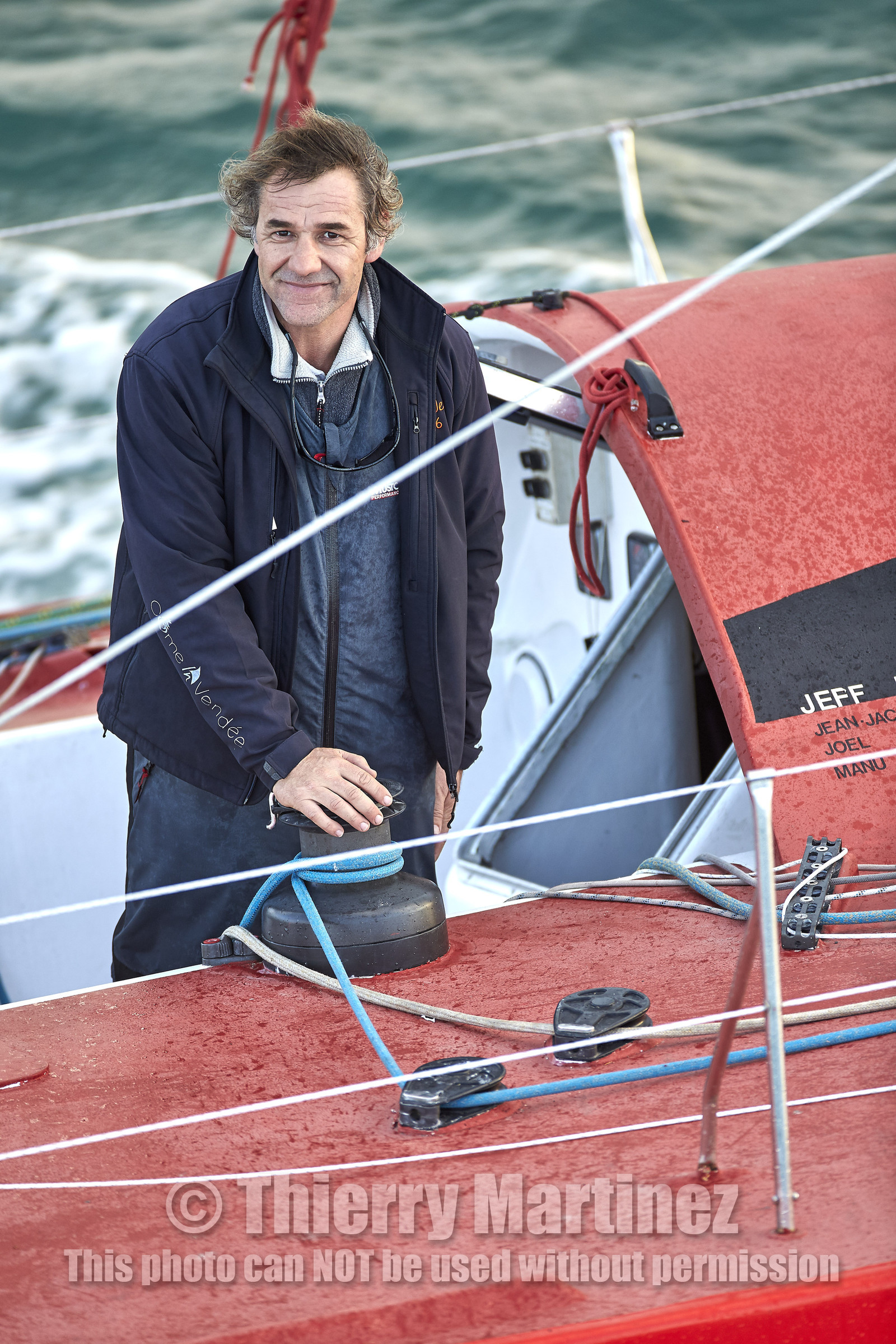 Départ de Jeff Pellet (FRA) sur son bateau COME IN VENDEE POUR UN TOUR DU MONDE;