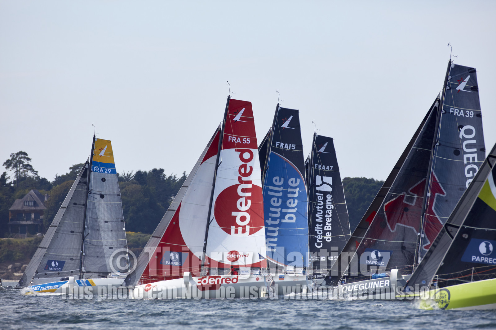 22_32966   © Thierry Martinez.PORT LA FORET, FRANCE. 28 Aout  2022.53éme édition de la Solitaire du Figaro.Départ de la 2éme étape , Port La Forêt   Royan (635NM).