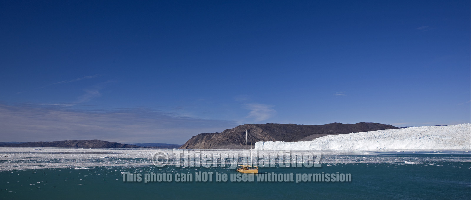 Schooner LA LOUISE sailing on west coast of Greenland.