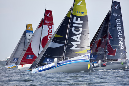 22_33034   © Thierry Martinez.PORT LA FORET, FRANCE. 28 Aout  2022.53éme édition de la Solitaire du Figaro.Départ de la 2éme étape , Port La Forêt   Royan (635NM).