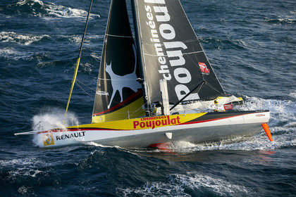 2014 BARCELONA WORLD RACE. Bernard Stamm (SUI) & Jean Le Cam (FRA) on CHEMINEES POUJOULAT