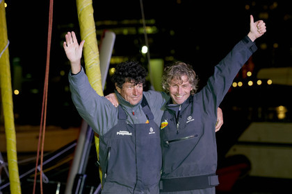 Bernard Stamm (SUI) & Jean Le Cam (FRA) winners of BWR 2014-15 on CHEMINEES POUJOULAT