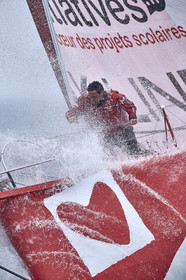 16_40258  ©Th.Martinez Sea&Co.  ILE DE GROIX - - FRANCE. 3 Août 2016. .Tanguy De Lamotte (FRA), a bord de l'IMOCA Initiatives-Coeur au large de l'Ile de Groix (FRA) en préparation du Vendée Globe 2016-17.