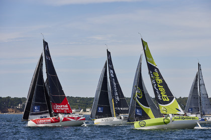 22_32780   © Thierry Martinez.PORT LA FORET, FRANCE. 28 Aout  2022.53éme édition de la Solitaire du Figaro.Départ de la 2éme étape , Port La Forêt   Royan (635NM).
