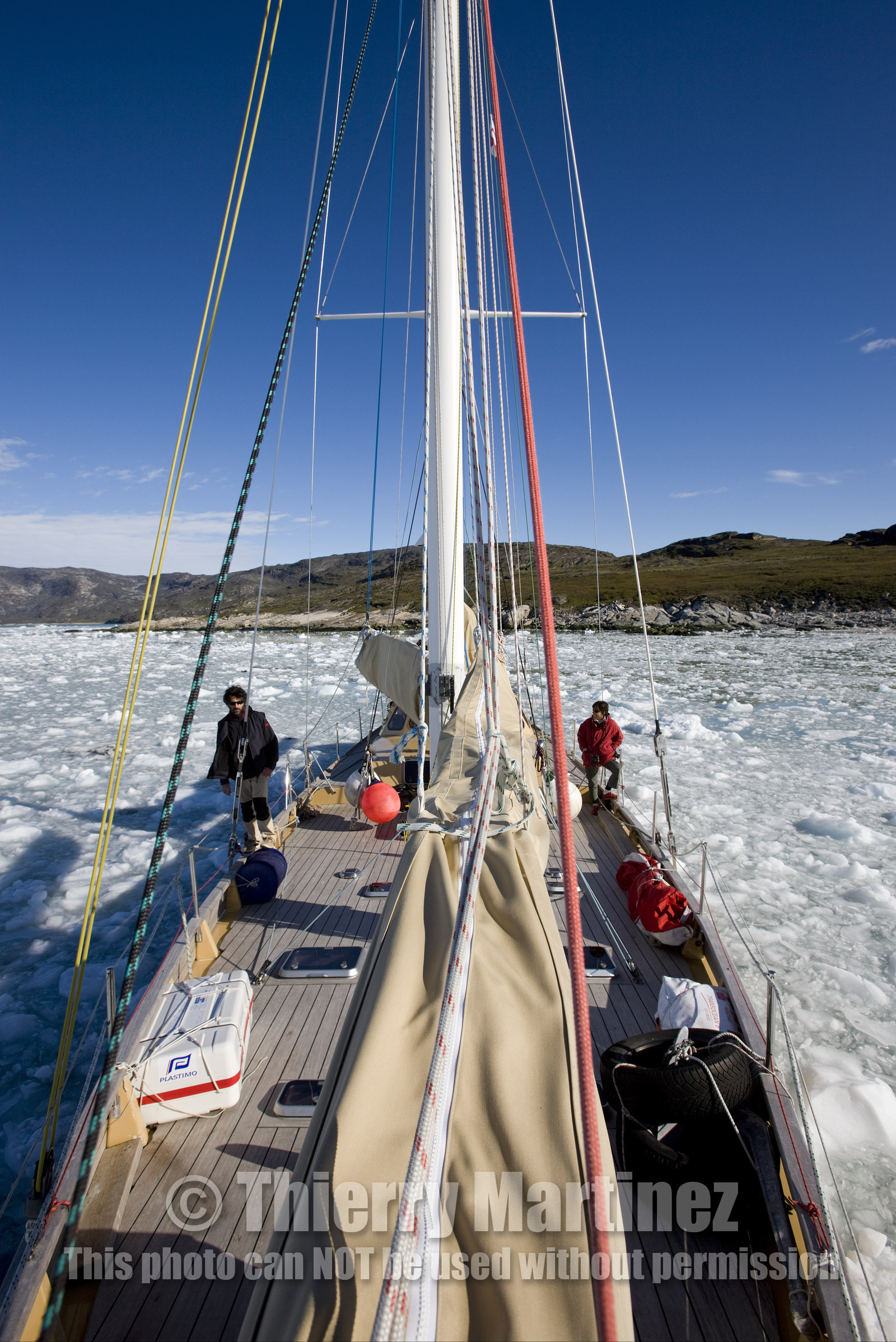 Schooner LA LOUISE sailing on west coast of Greenland.