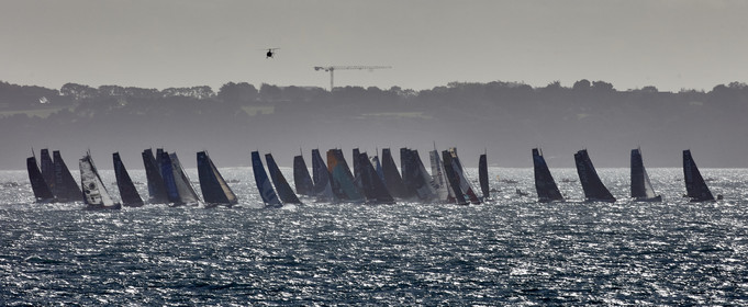 22_39023   © Thierry Martinez.DINARD, FRANCE. 9 Novembre  2022Départ de la 12éme ROUTE DU RHUM, transatlantique course à la voile en solitaire de St Malo(FRA)  à Pointe à Pitre (FRA-Guadeloupe) 3.543 milles nautiques.