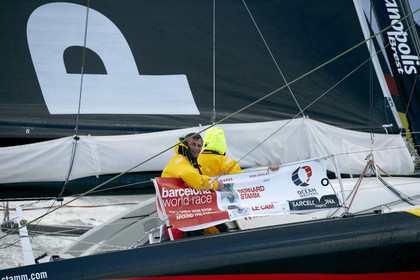 2014 BARCELONA WORLD RACE. Bernard Stamm (SUI) & Jean Le Cam (FRA) on CHEMINEES POUJOULAT