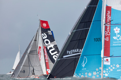 23_22393   © Thierry Martinez. LES SABLES D'OLONNE, 85 - FRANCE 25 septembre 2023.Départ MINI TRANSAT 2023. Départ du Dimanche 24 septembre retardé au Lundi 25 Sept .Les Sables d’Olonne (FRA)    Santa Cruz de la Palma ( Canaries)    St François ( Guadeloupe): 4050 NM.