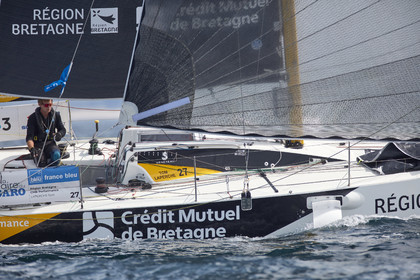 22_33417   © Thierry Martinez.PORT LA FORET, FRANCE. 28 Aout  2022.53éme édition de la Solitaire du Figaro.Départ de la 2éme étape , Port La Forêt   Royan (635NM).
