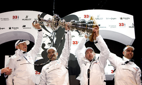 33rd  AMERICA'S CUP Valencia Spain, February 2010 - Defender:  ALINGHI (ALINGHI 5) vs Challenger : BMW Oracle Racing (USA 17)
