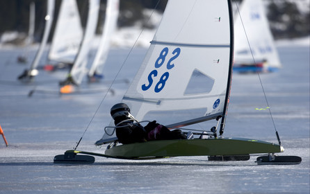 Ice Boats in Stockholm Archipelago - March 2005.