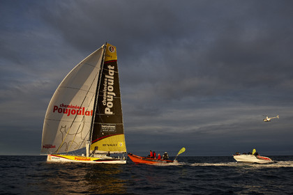 Bernard Stamm (SUI) & Jean Le Cam (FRA) winners of BWR 2014-15 on CHEMINEES POUJOULAT
