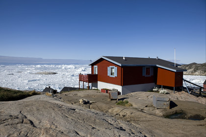 Schooner LA LOUISE sailing on west coast of Greenland.