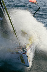 2014 BARCELONA WORLD RACE. Bernard Stamm (SUI) & Jean Le Cam (FRA) on CHEMINEES POUJOULAT
