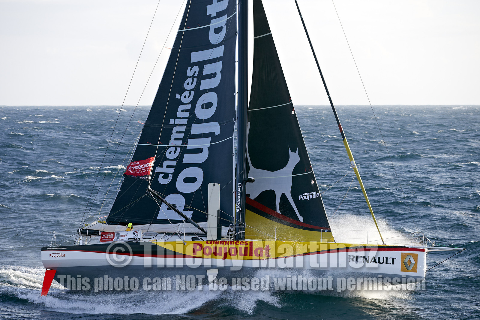 2014 BARCELONA WORLD RACE. Bernard Stamm (SUI) & Jean Le Cam (FRA) on CHEMINEES POUJOULAT