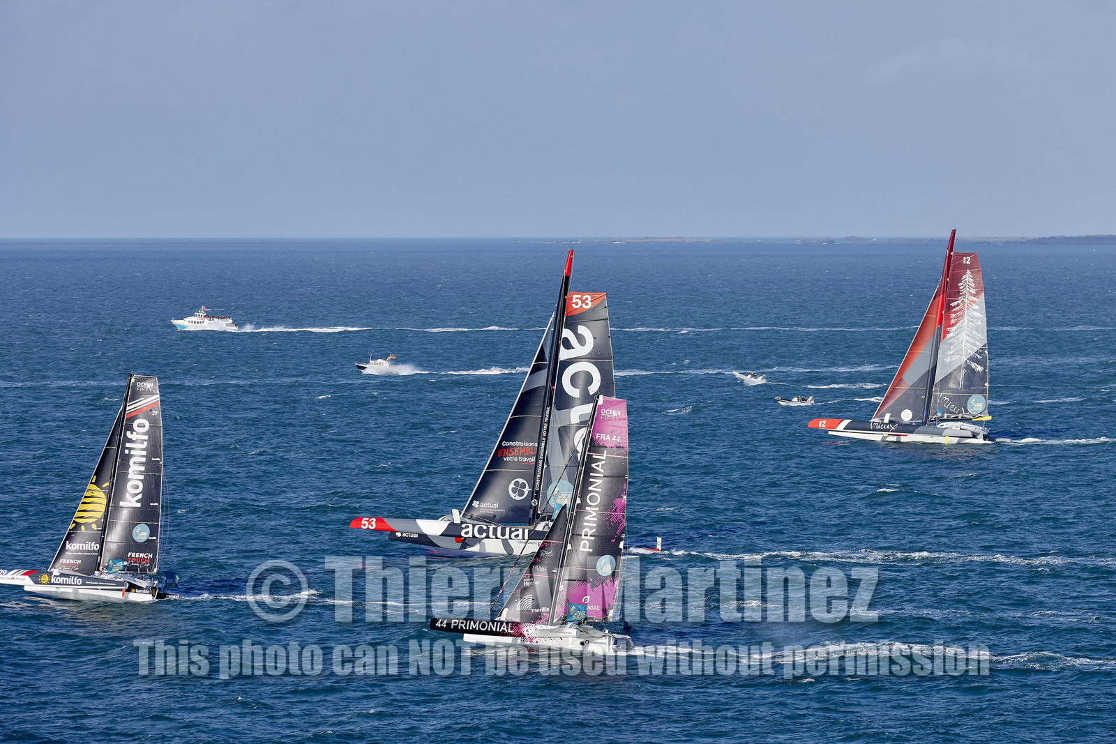 22_38831   © Thierry Martinez.DINARD, FRANCE. 9 Novembre  2022Départ de la 12éme ROUTE DU RHUM, transatlantique course à la voile en solitaire de St Malo(FRA)  à Pointe à Pitre (FRA-Guadeloupe) 3.543 milles nautiques.