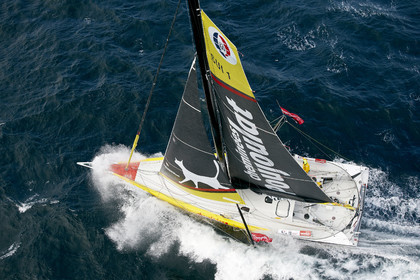 2014 BARCELONA WORLD RACE. Bernard Stamm (SUI) & Jean Le Cam (FRA) on CHEMINEES POUJOULAT