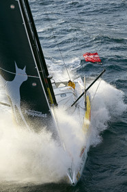 2014 BARCELONA WORLD RACE. Bernard Stamm (SUI) & Jean Le Cam (FRA) on CHEMINEES POUJOULAT
